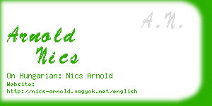 arnold nics business card